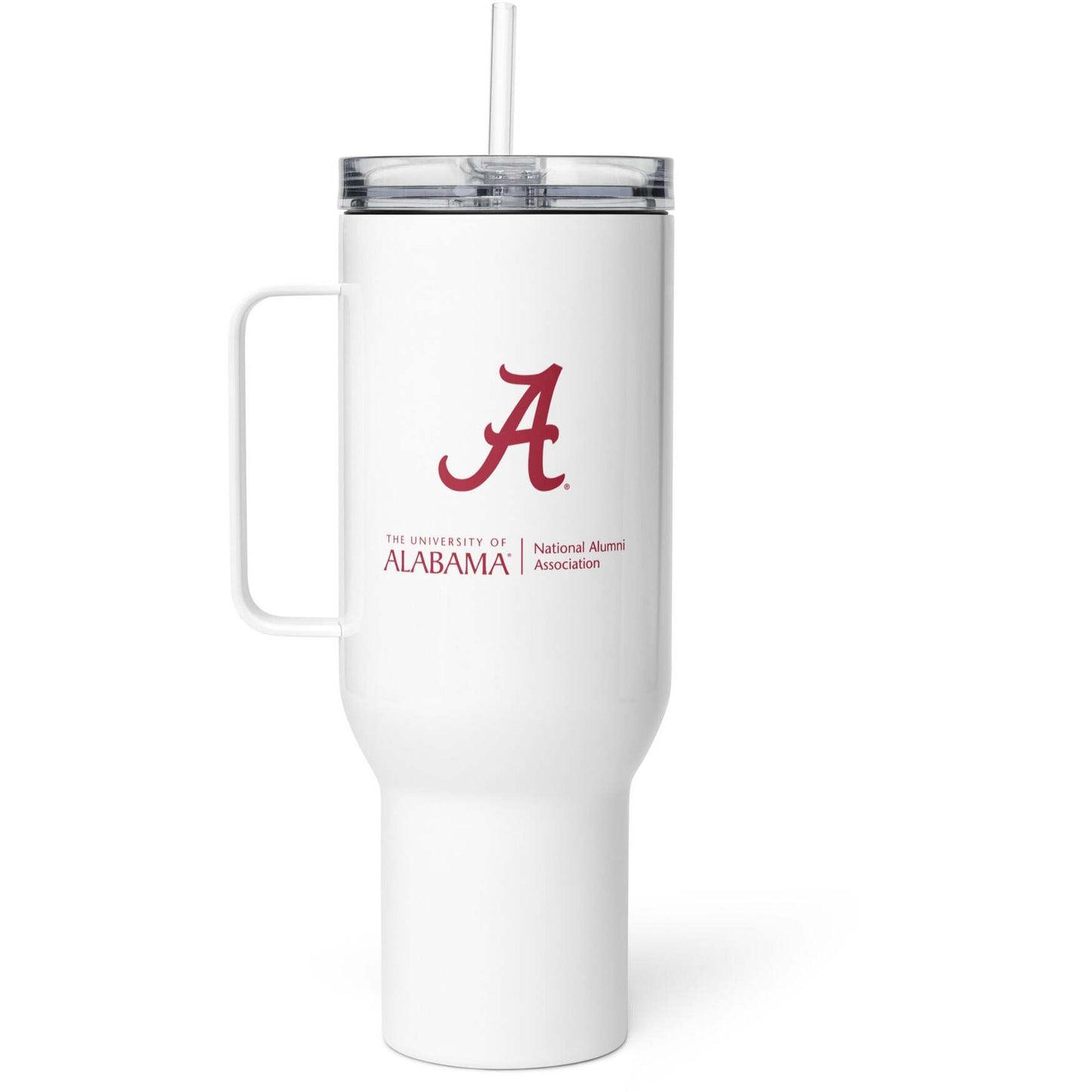 National Alumni Association Travel mug with a handle